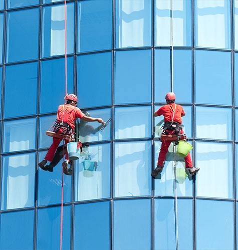 Мытье фасадов промальпинистами в Чебоксарах
